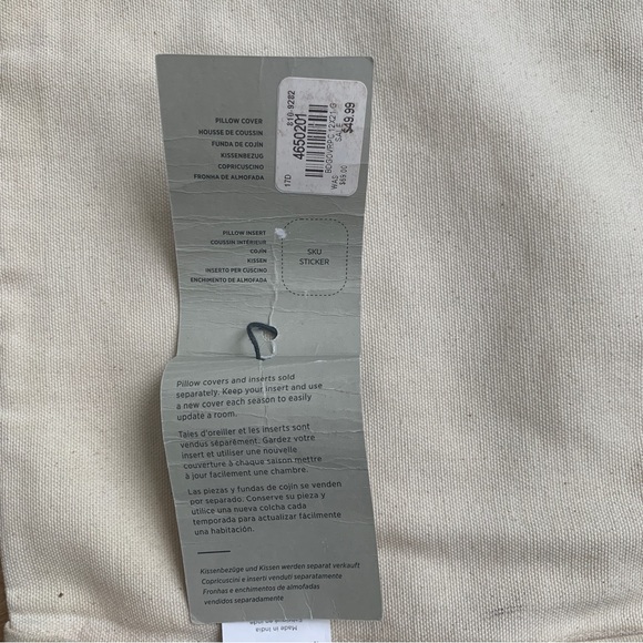 WEST ELM Handcrafted Beaded Geo Overlap Accent Pillow Cover - Picture 6 of 8